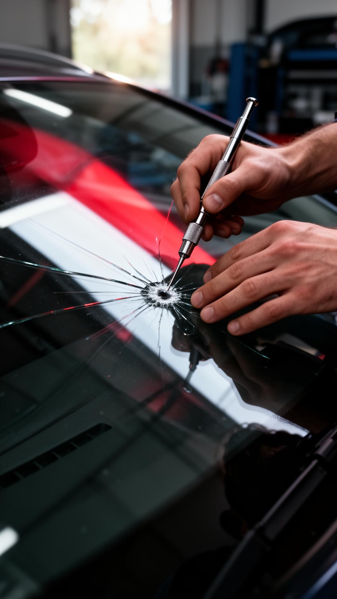 Frontscheiben-Steinschlag-Reparatur bei LA Custom